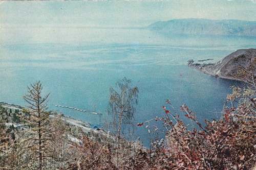 Байкал. Панорама озера и исток Ангары. фото 1968 года.
